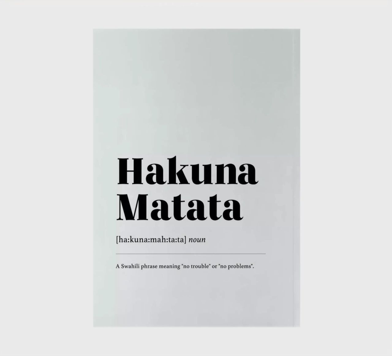 Hakuna Matata notebook by daylight design studio