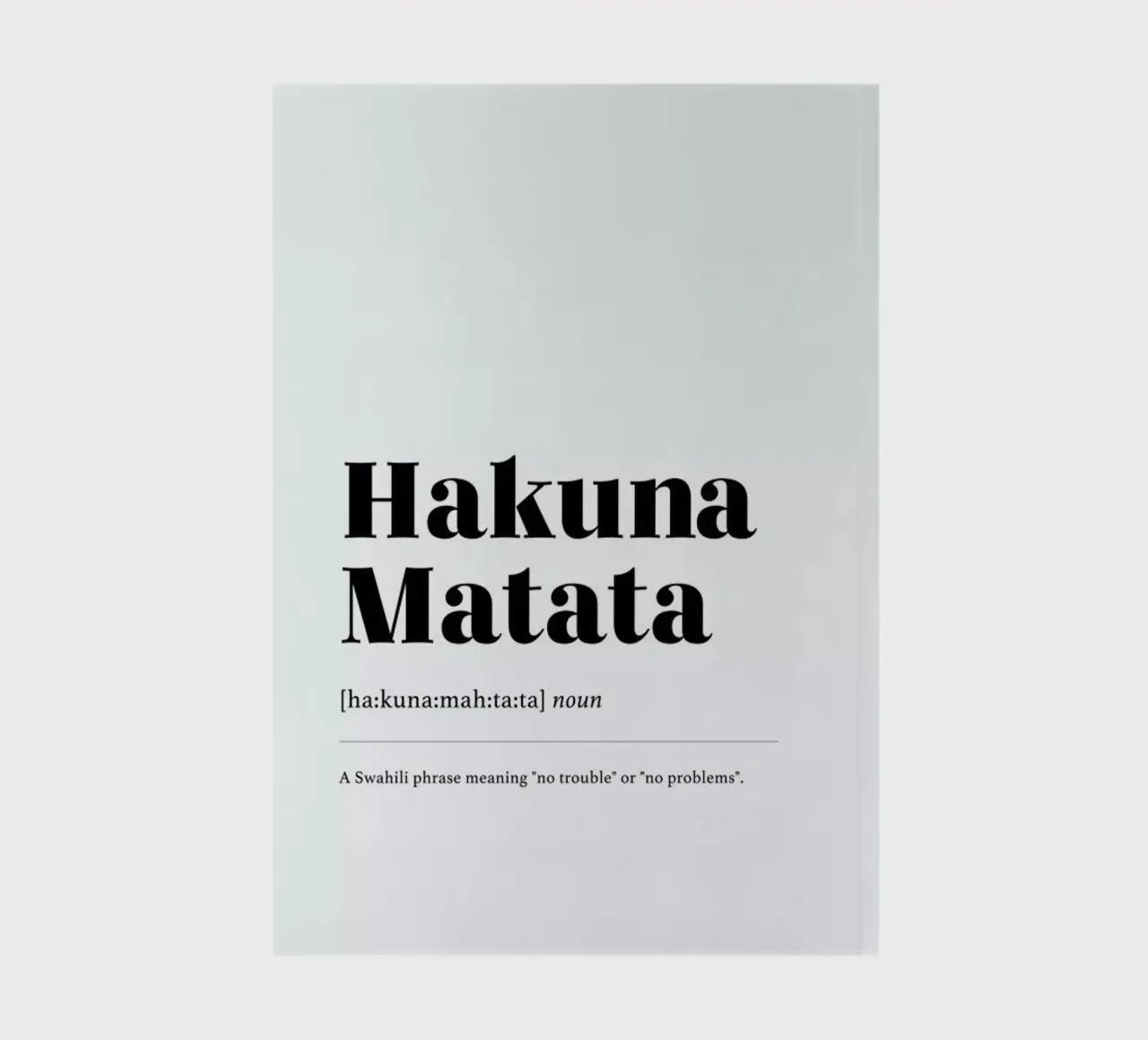Hakuna Matata notebook by daylight design studio