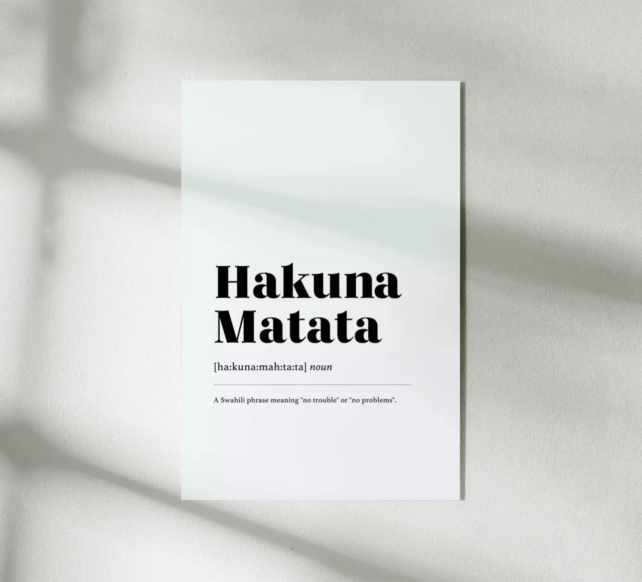 Hakuna Matata plexiglass da daylight design studio