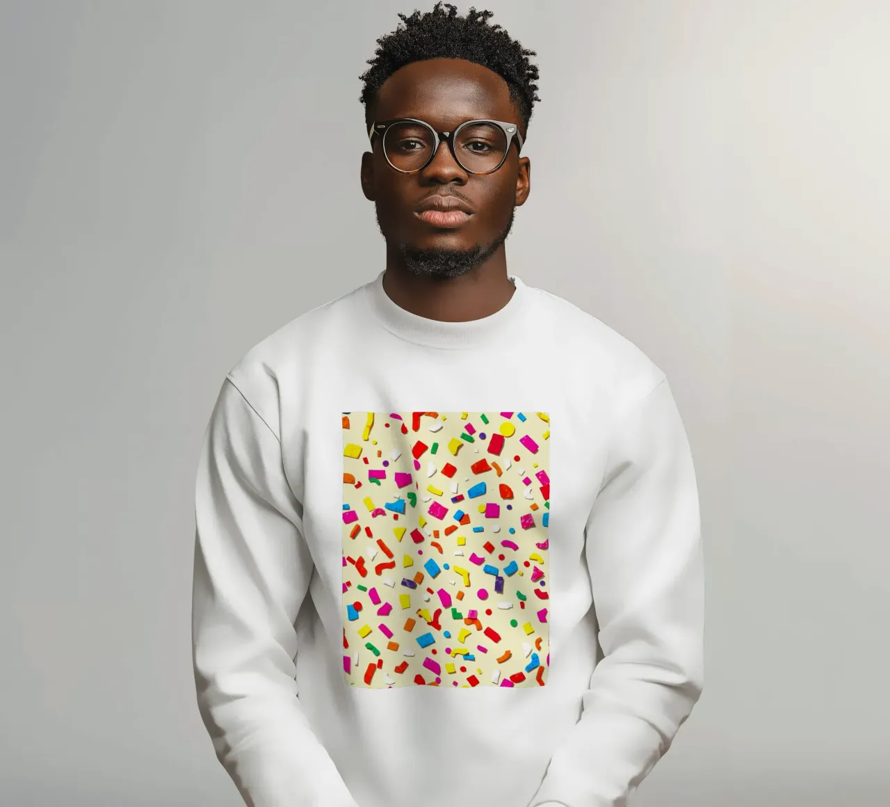 Design astratto e colorato con forme vivaci su una superficie leggera. felpa da DesignDoodle
