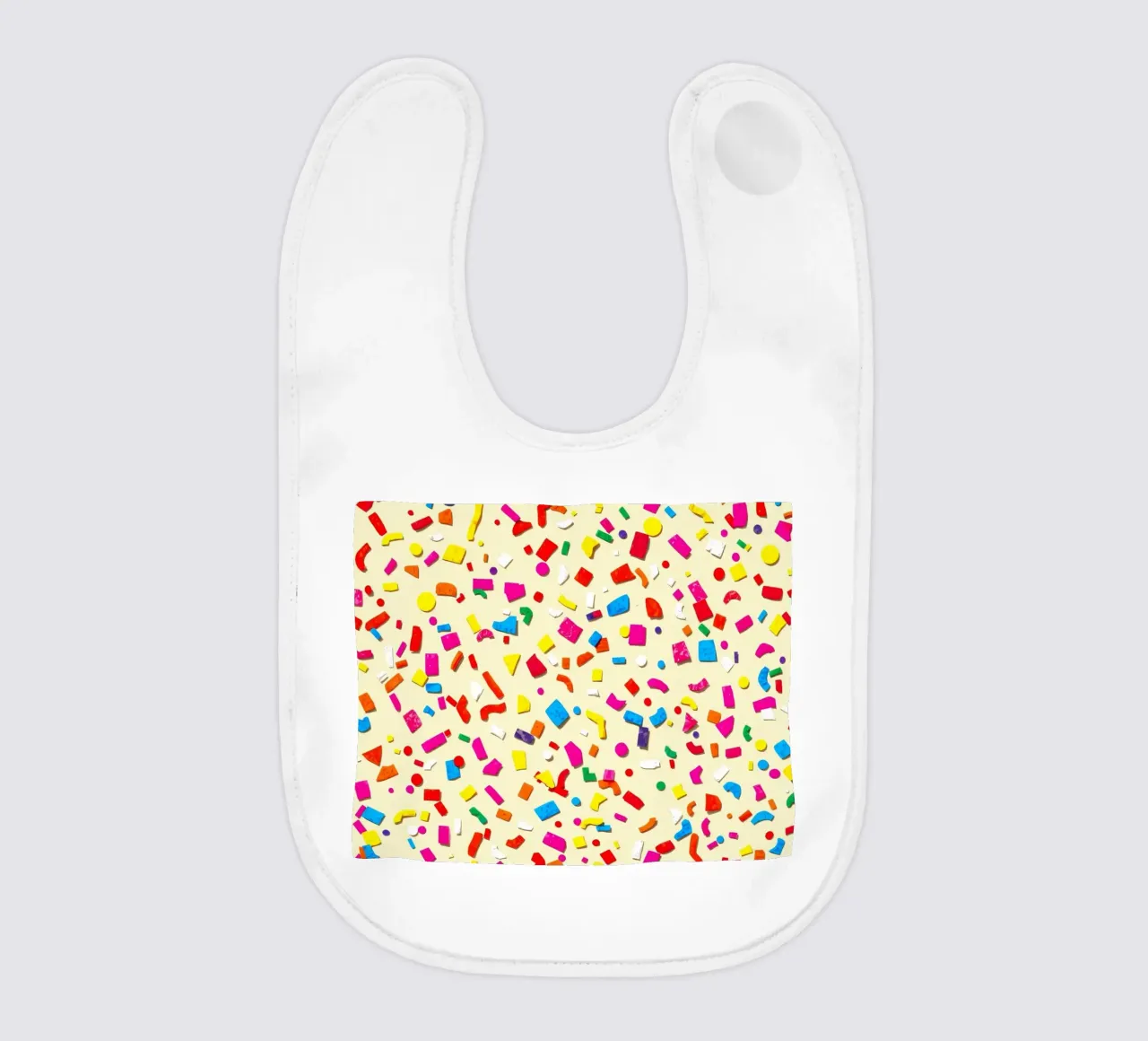 Design astratto e colorato con forme vivaci su una superficie leggera. bavaglino da DesignDoodle