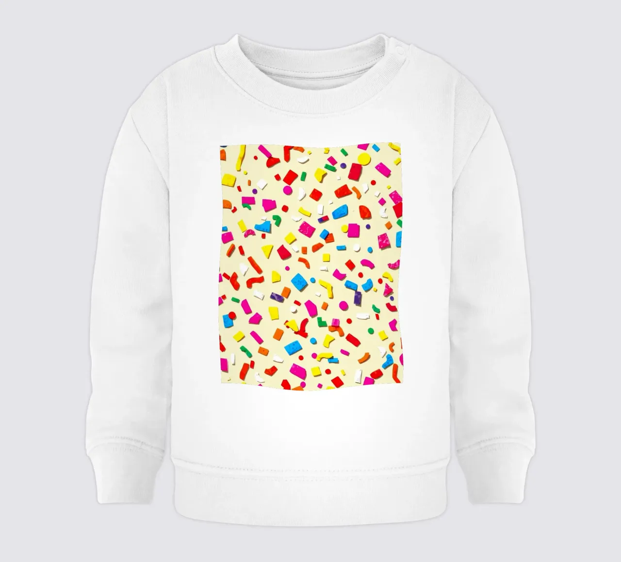 Design astratto e colorato con forme vivaci su una superficie leggera. felpa neonato da DesignDoodle