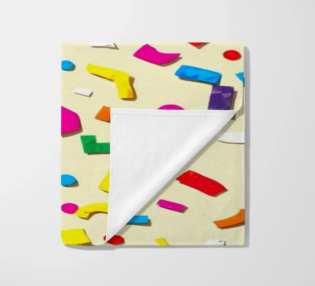 Design astratto e colorato con forme vivaci su una superficie leggera. telo mare da DesignDoodle