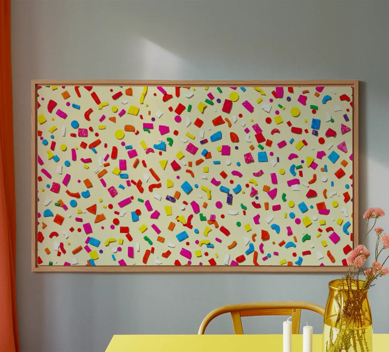 Design astratto e colorato con forme vivaci su una superficie leggera. alluminio dibond da DesignDoodle