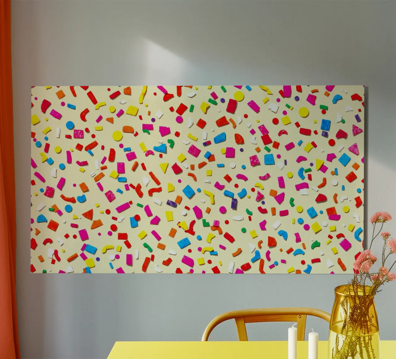 Design astratto e colorato con forme vivaci su una superficie leggera. alluminio dibond da DesignDoodle