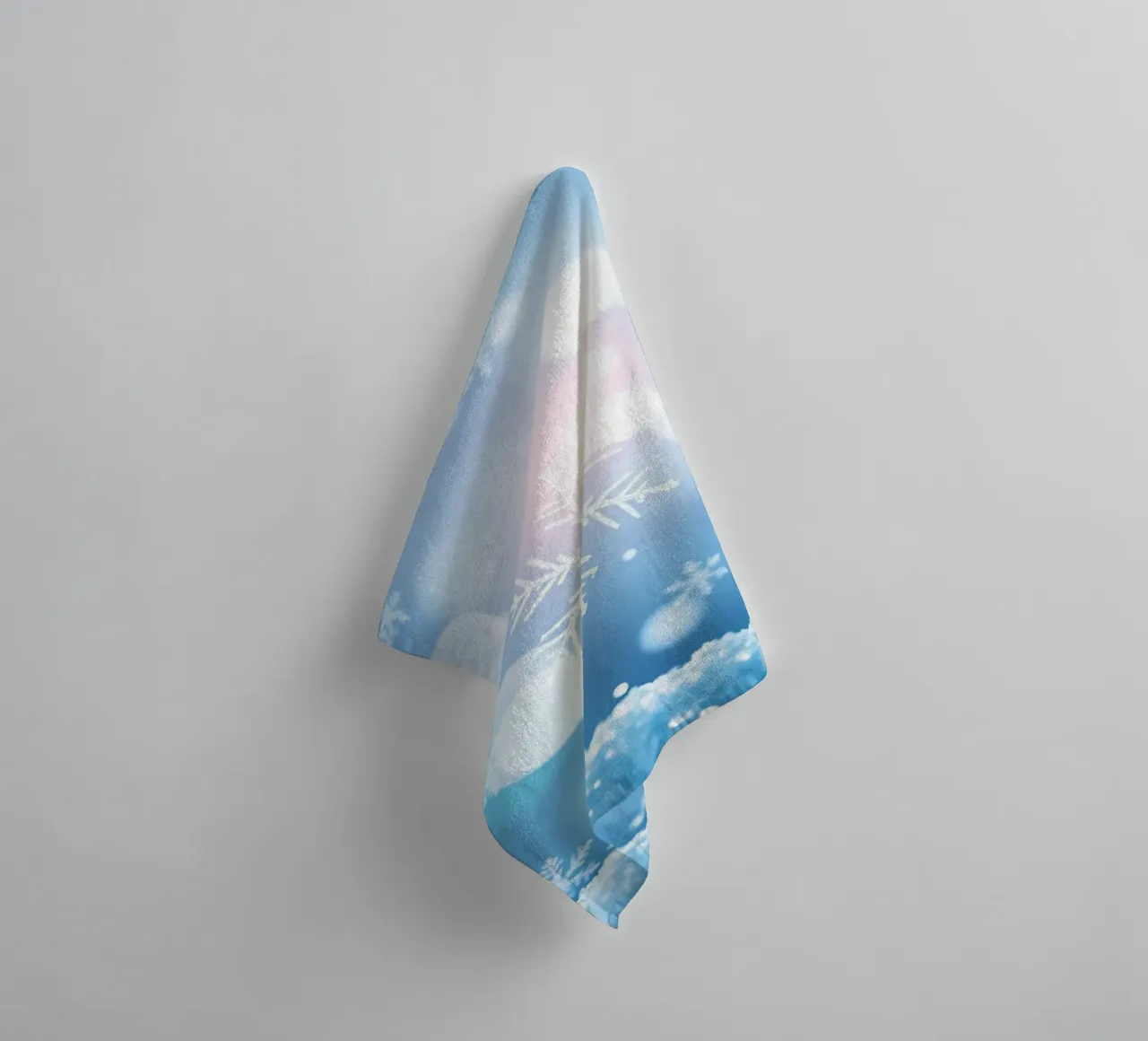 Winter abstract background with snowflakes and shimmering towel by DesignDoodle