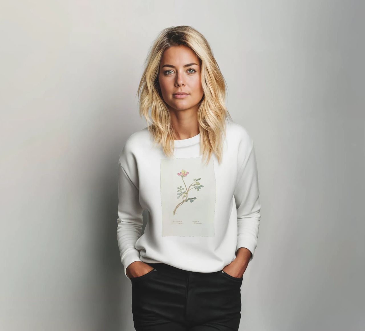 Bi-Coloured Lupine, Lupinus Striversii, 1912 Sweatshirt von Artokoloro Quint Lox Ltd