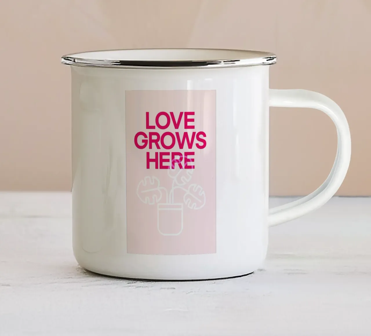 Love Grows tazza in smalto da Evita Witzenhausen