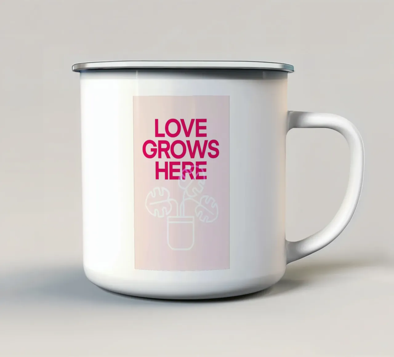 Love Grows tazza in smalto da Evita Witzenhausen