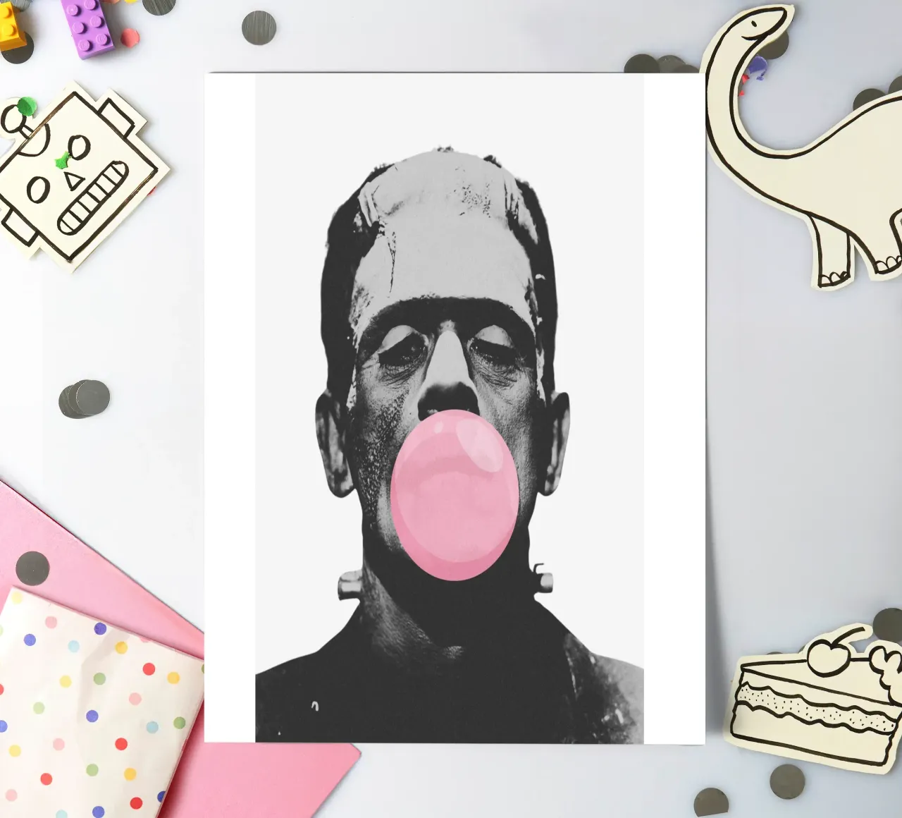 classic monster  bubble foglio adesivo da ramosashop