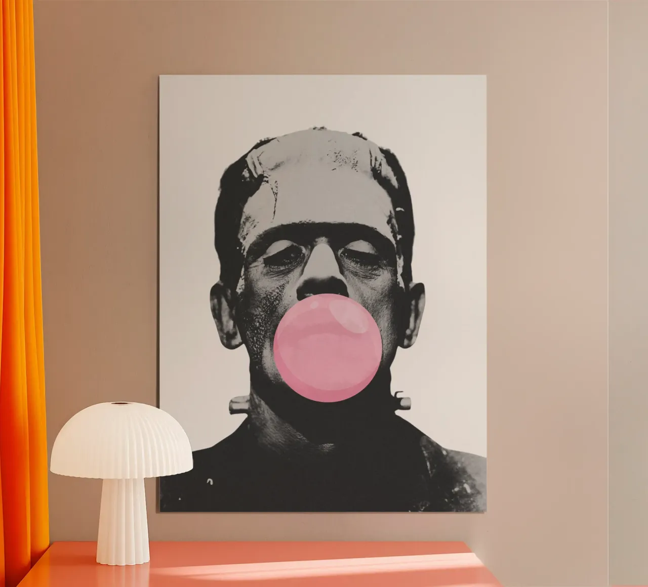 classic monster  bubble poster con telaio in alluminio da ramosashop