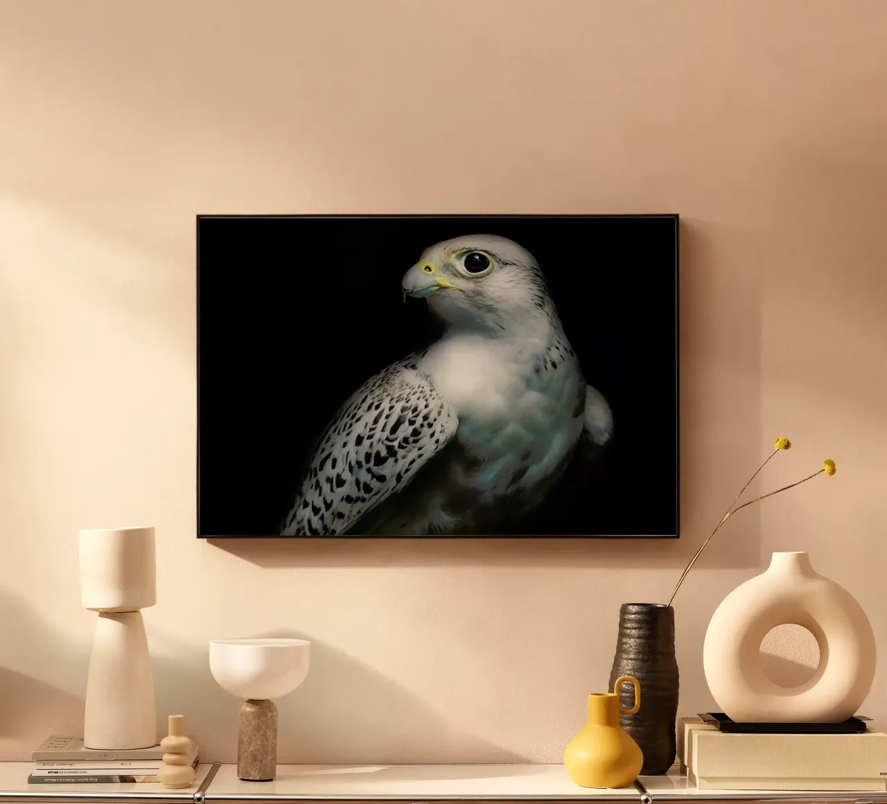 Gyrfalcon Portrait II - Santiago Pascual Buye metacrilato de Pictufy