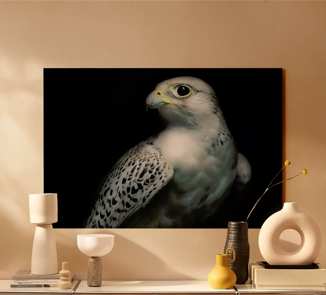 Gyrfalcon Portrait II - Santiago Pascual Buye metacrilato de Pictufy