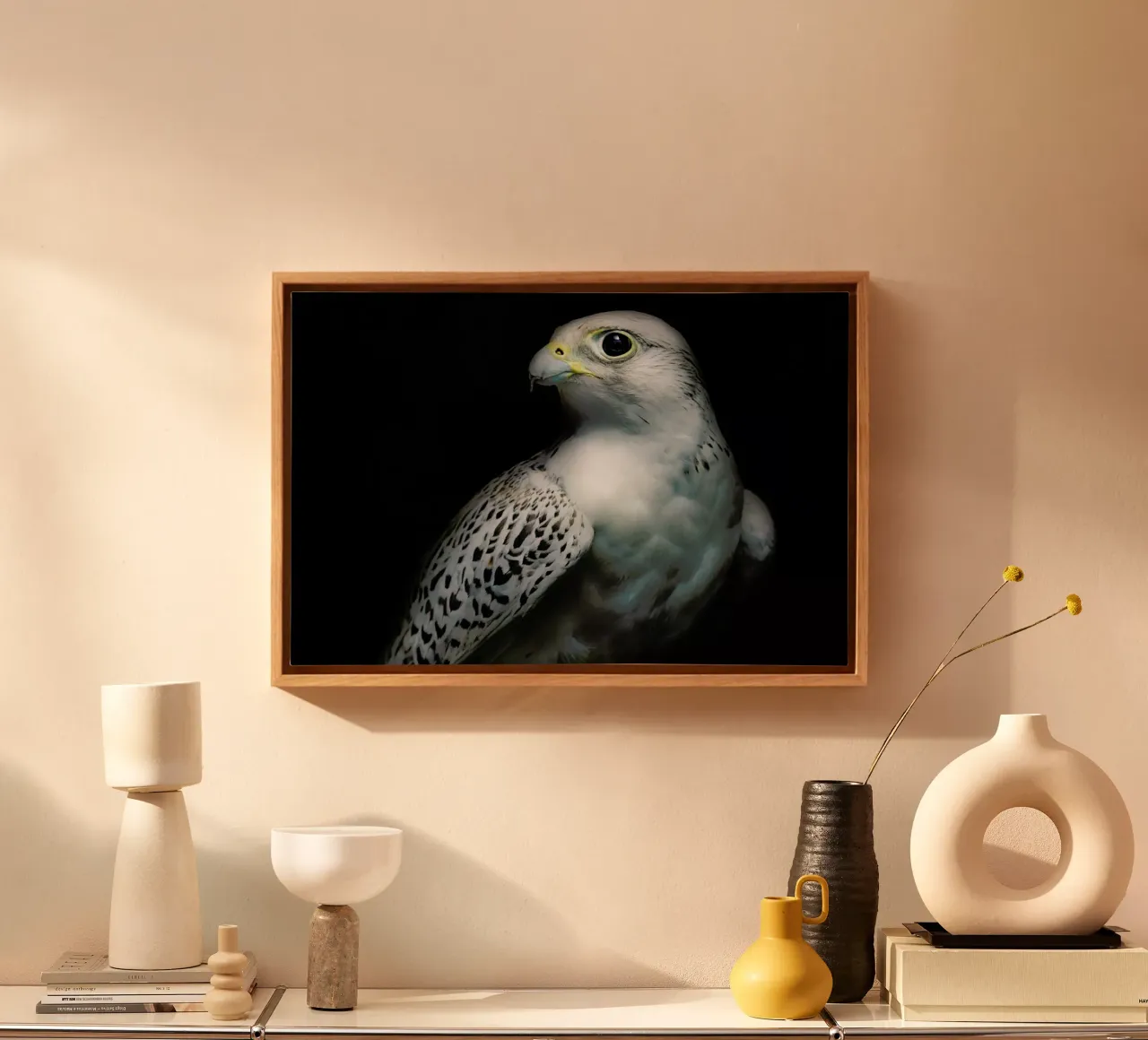 Gyrfalcon Portrait II - Santiago Pascual Buye tela con Cornice a cassetta da Pictufy