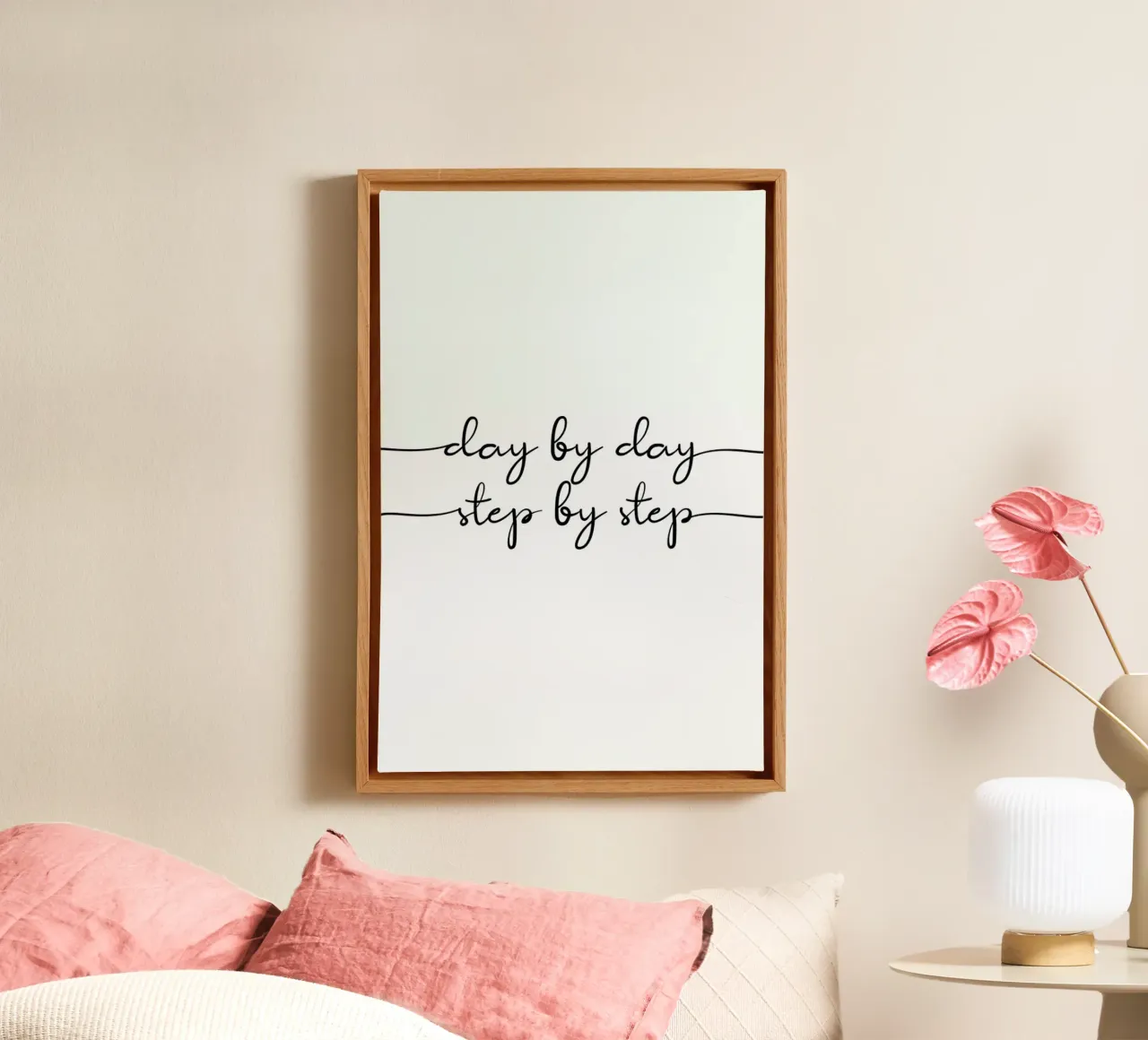 Day by Day tela con Cornice a cassetta da typed