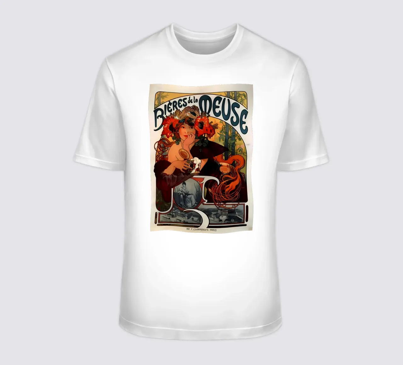 Alphonse Mucha Art Nouveau t-shirt da diedrich