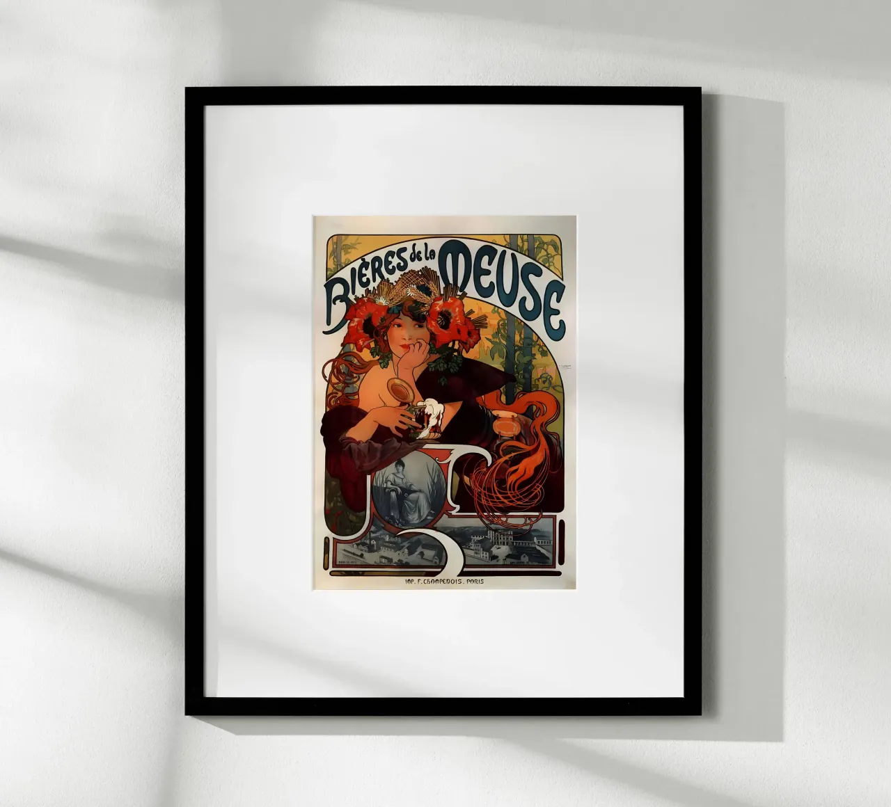 Alphonse Mucha Art Nouveau poster con telaio in alluminio da diedrich
