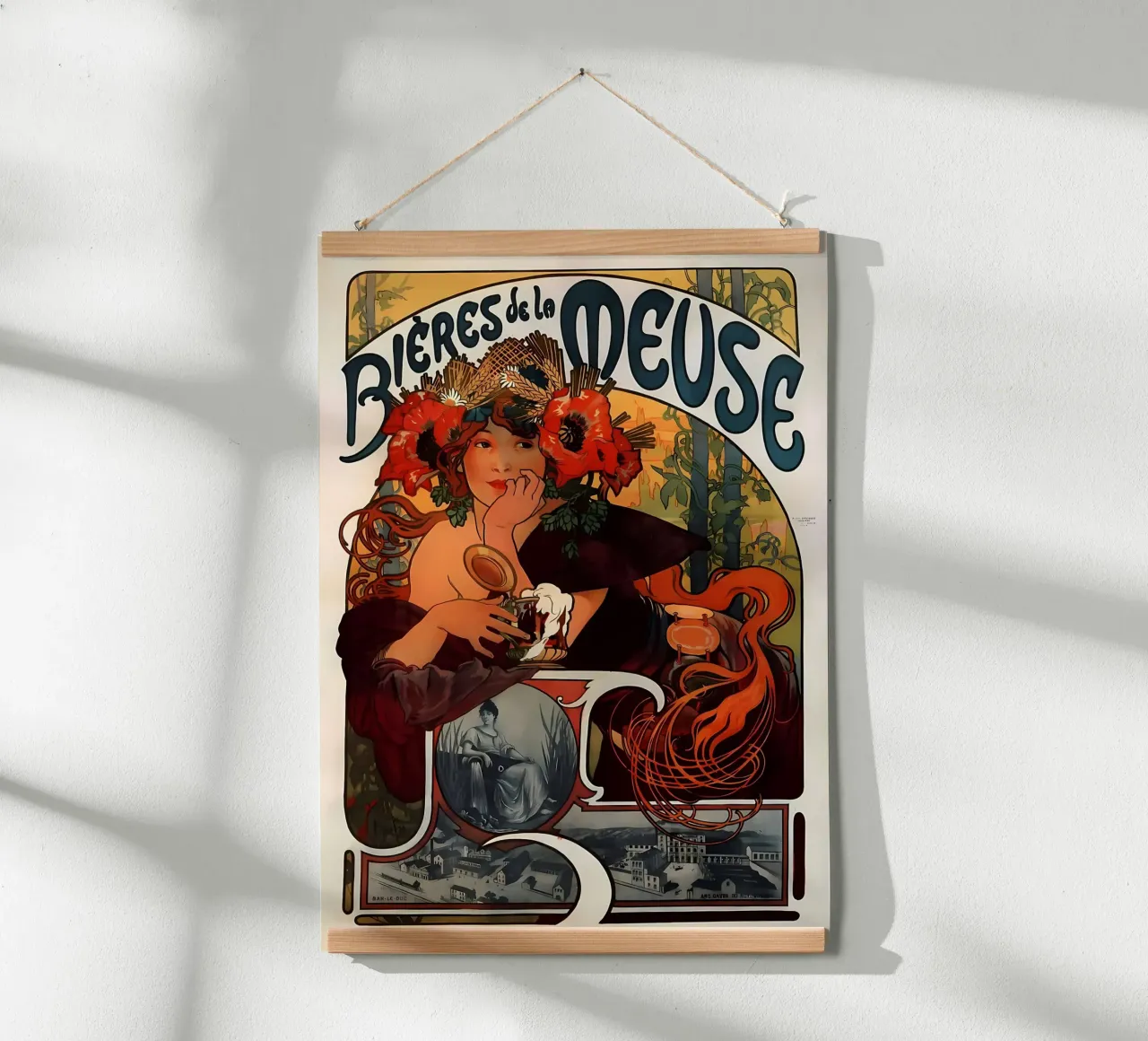 Alphonse Mucha Art Nouveau poster con telaio in alluminio da diedrich