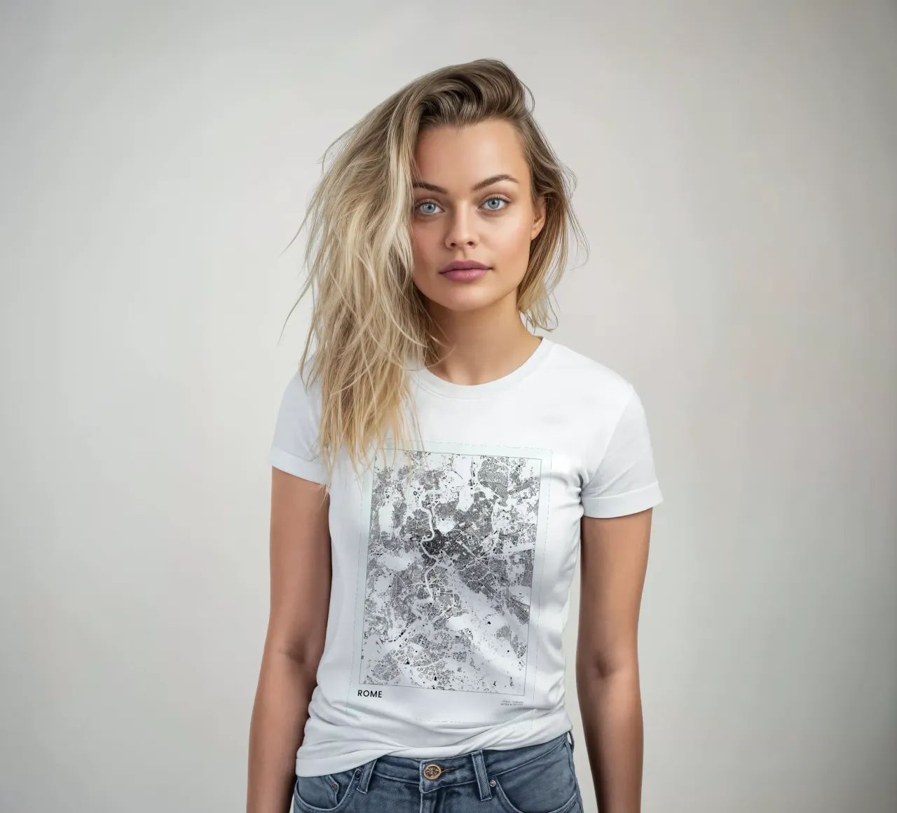Rome women's fitted t-shirt by The Cartography Collection
