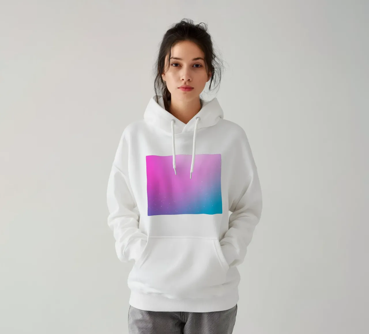 background with gradient colors and sparkling elements hoodie by DesignDoodle