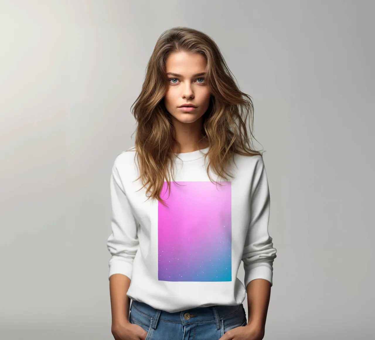 background with gradient colors and sparkling elements sweatshirt by DesignDoodle
