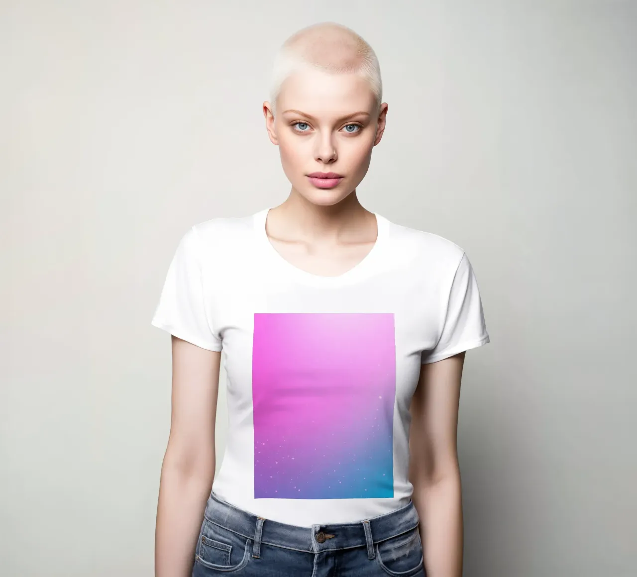 background with gradient colors and sparkling elements women's fitted t-shirt by DesignDoodle