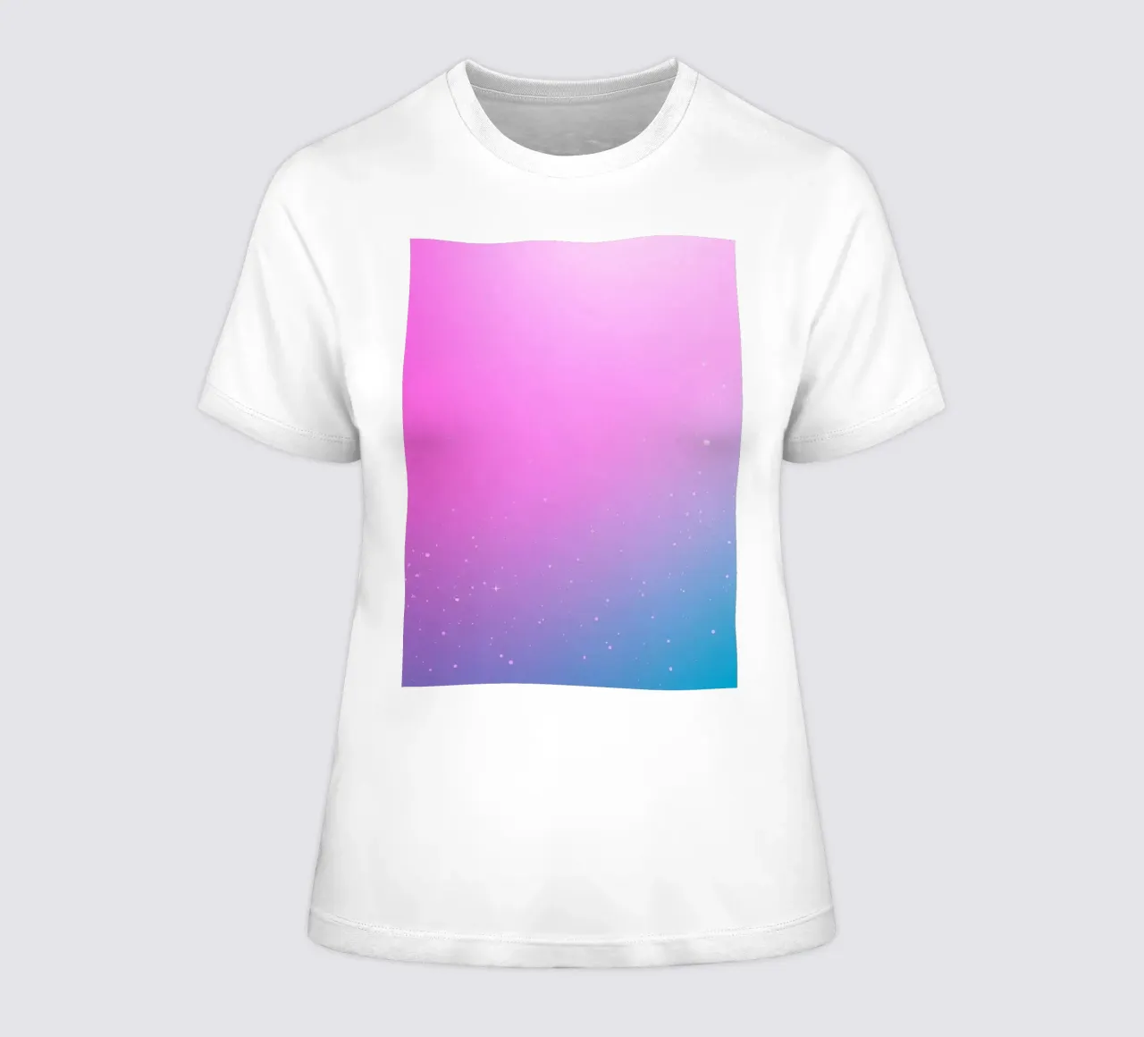 background with gradient colors and sparkling elements women's fitted t-shirt by DesignDoodle