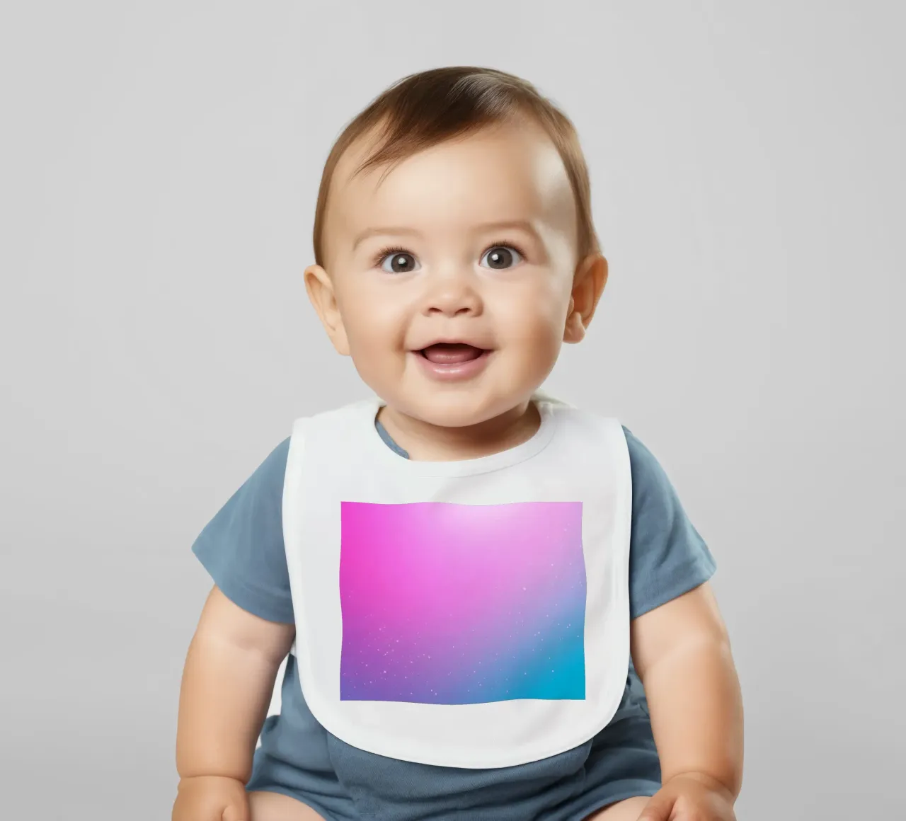 background with gradient colors and sparkling elements baby bib by DesignDoodle