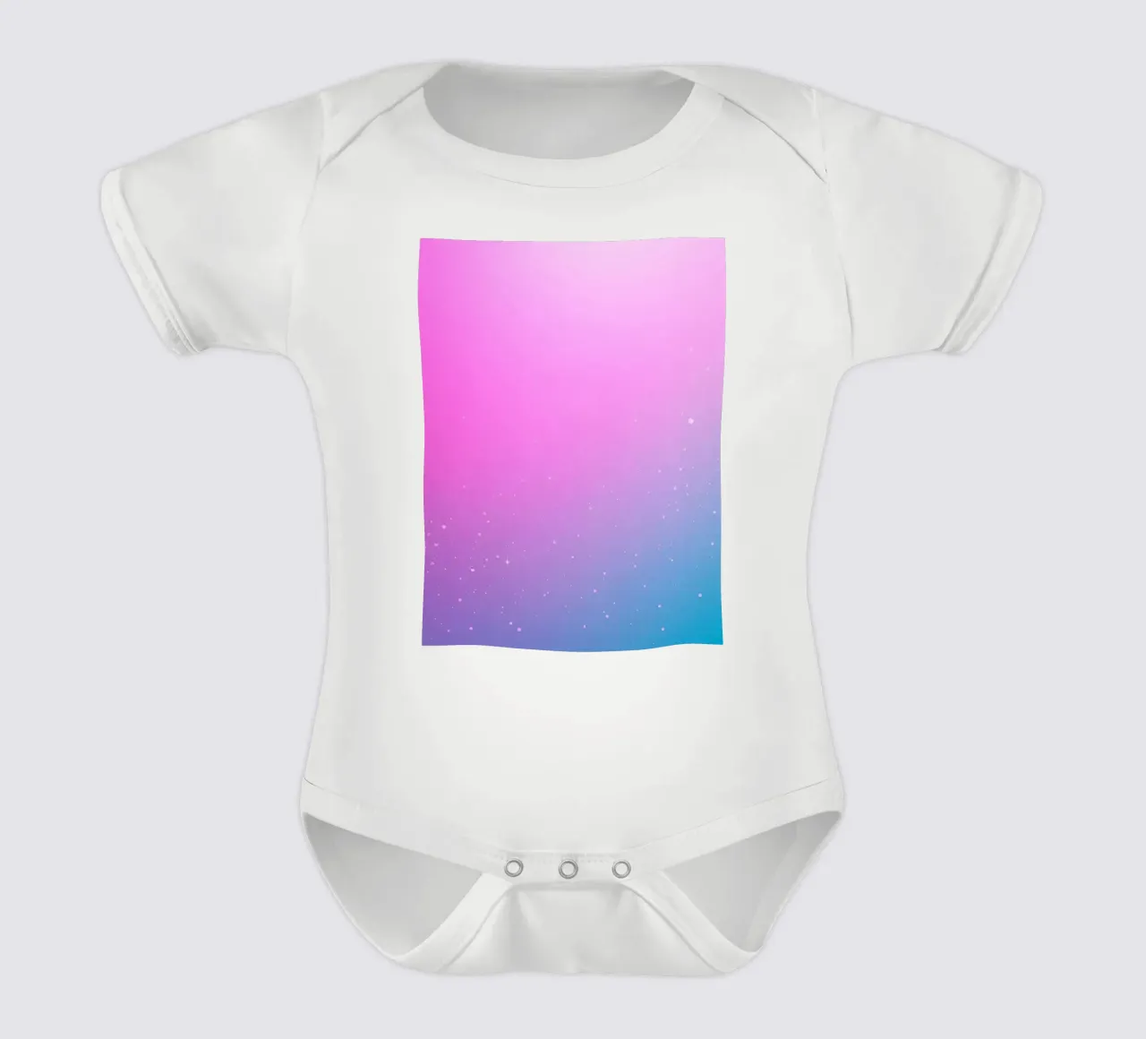 background with gradient colors and sparkling elements short-sleeve baby romper by DesignDoodle