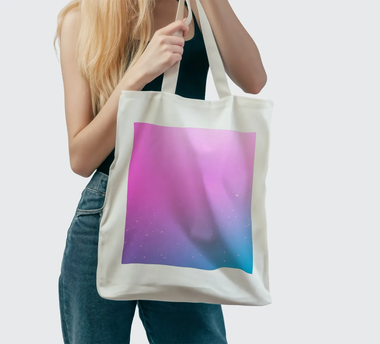 background with gradient colors and sparkling elements tote bag by DesignDoodle