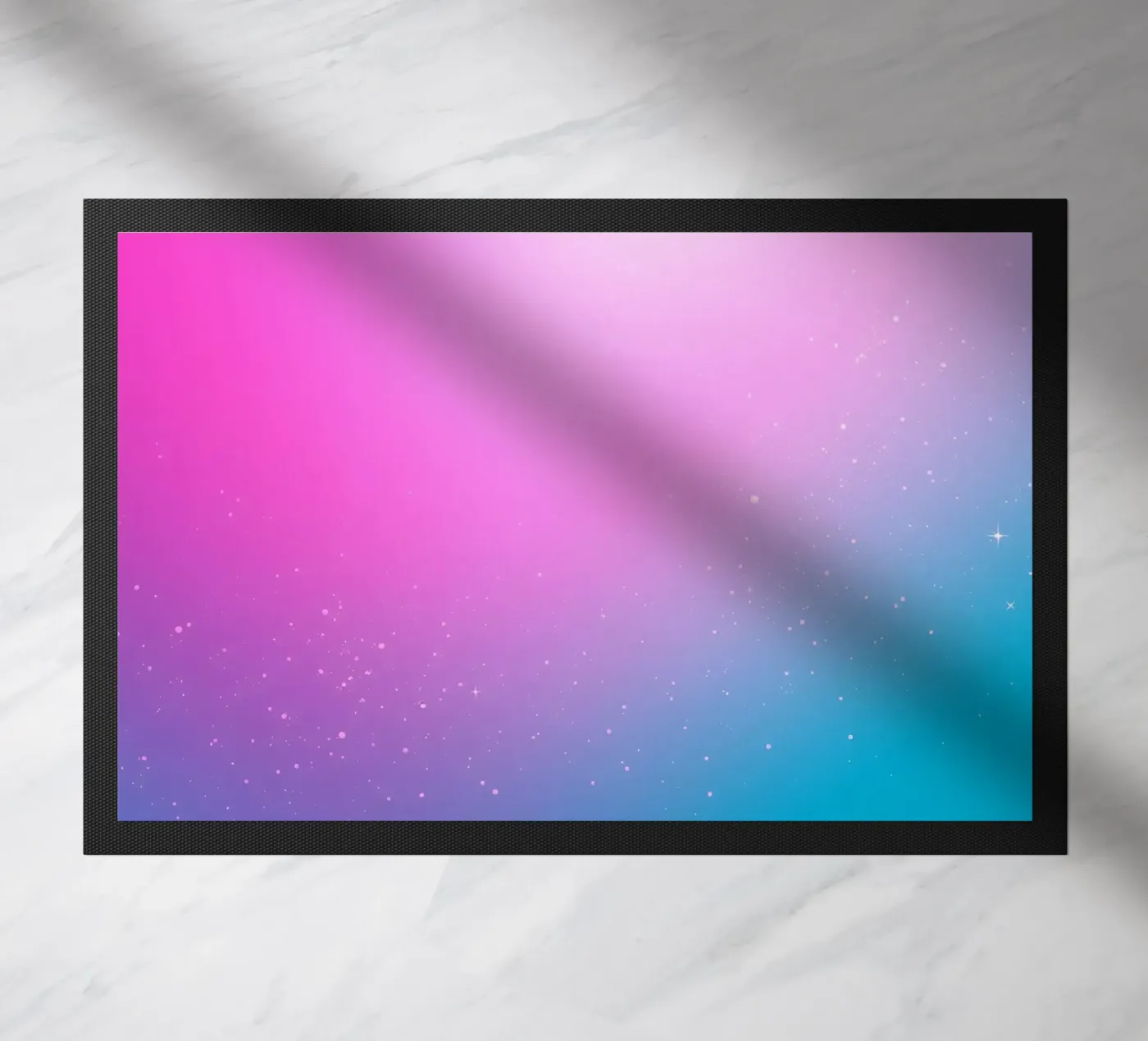 sfondo con colori sfumati ed elementi scintillanti zerbino da DesignDoodle