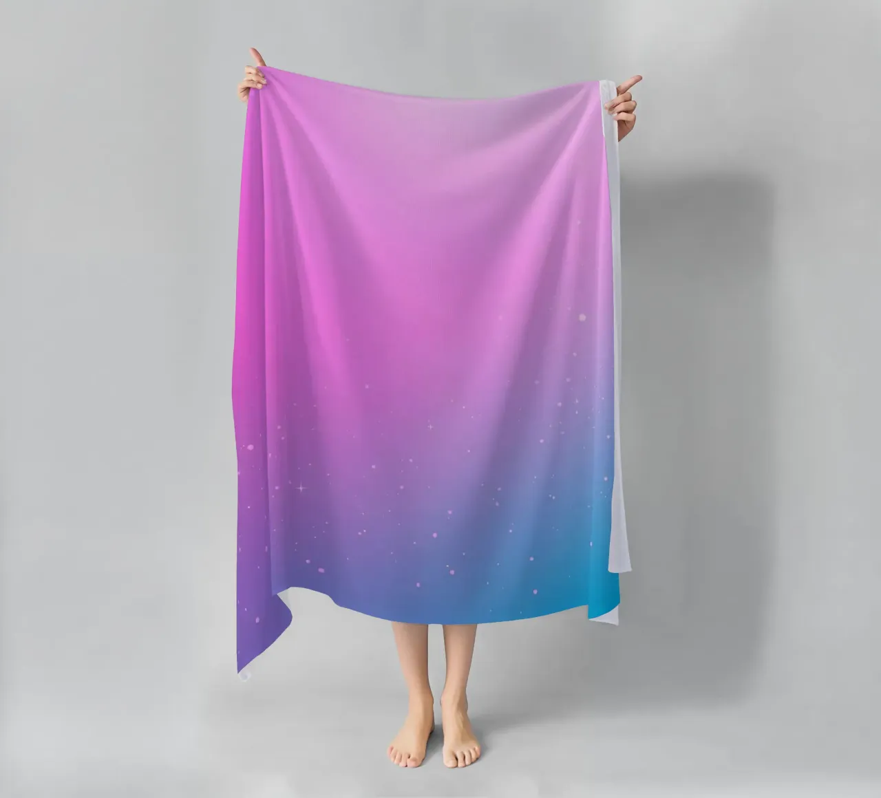 sfondo con colori sfumati ed elementi scintillanti telo mare da DesignDoodle