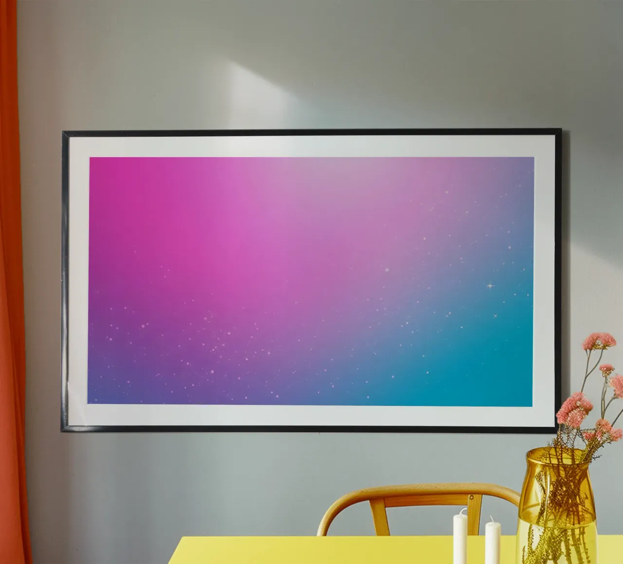 arrière-plan avec des couleurs dégradées et des éléments scintillants hahnemühle de DesignDoodle