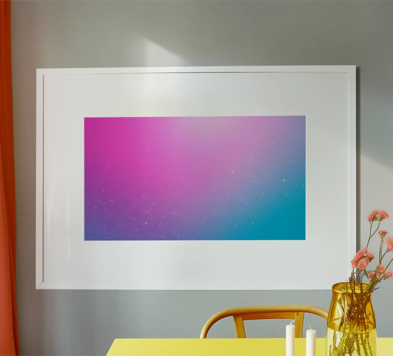 arrière-plan avec des couleurs dégradées et des éléments scintillants hahnemühle de DesignDoodle