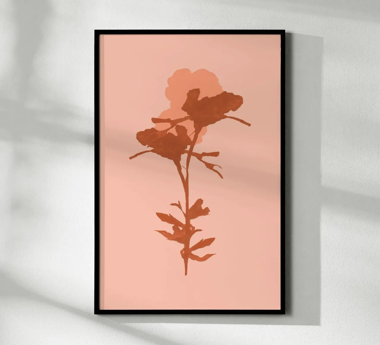 Silhouette floreale poster con telaio in plastica da Cartissi