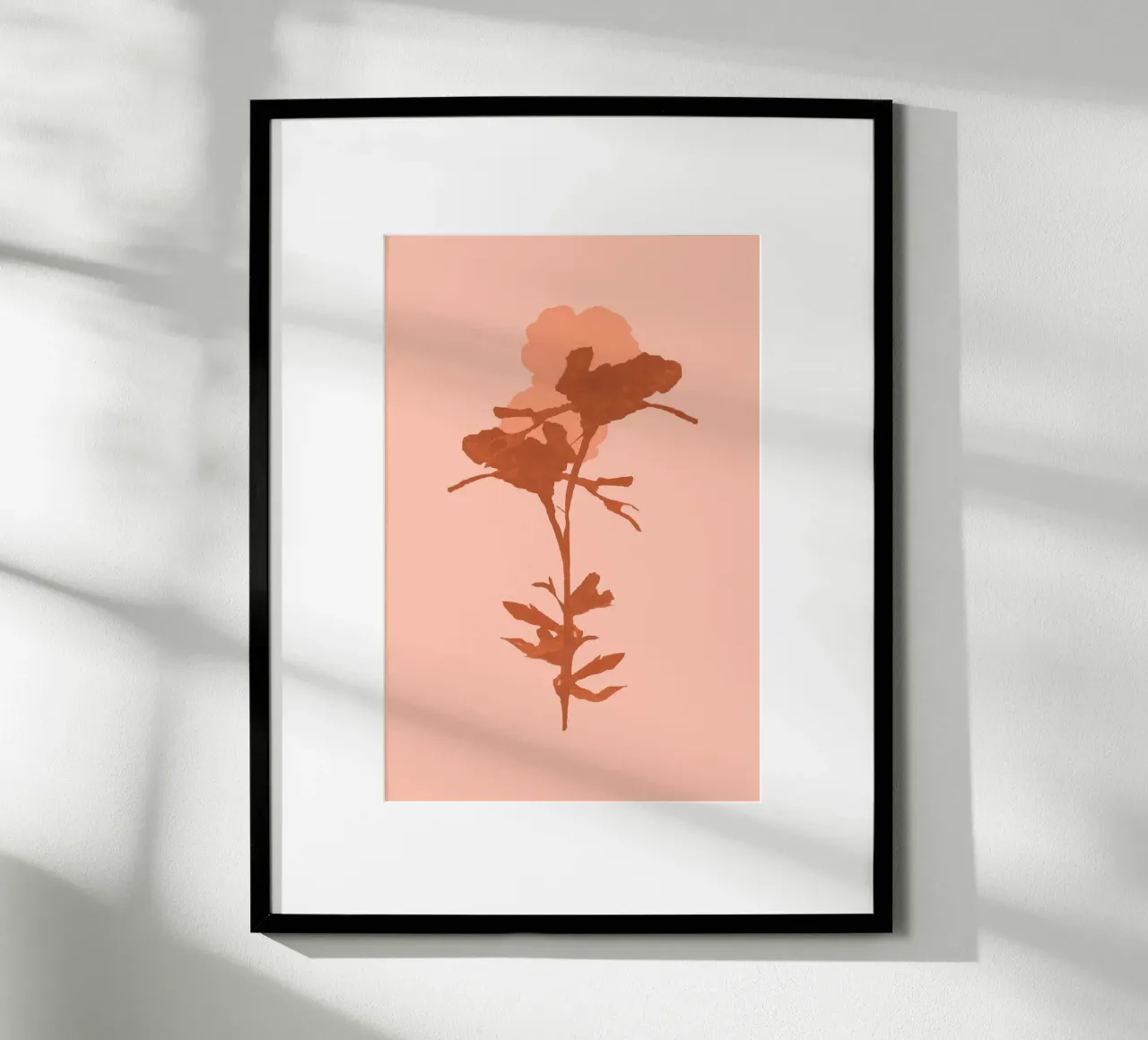 Silhouette floreale poster con telaio in plastica da Cartissi