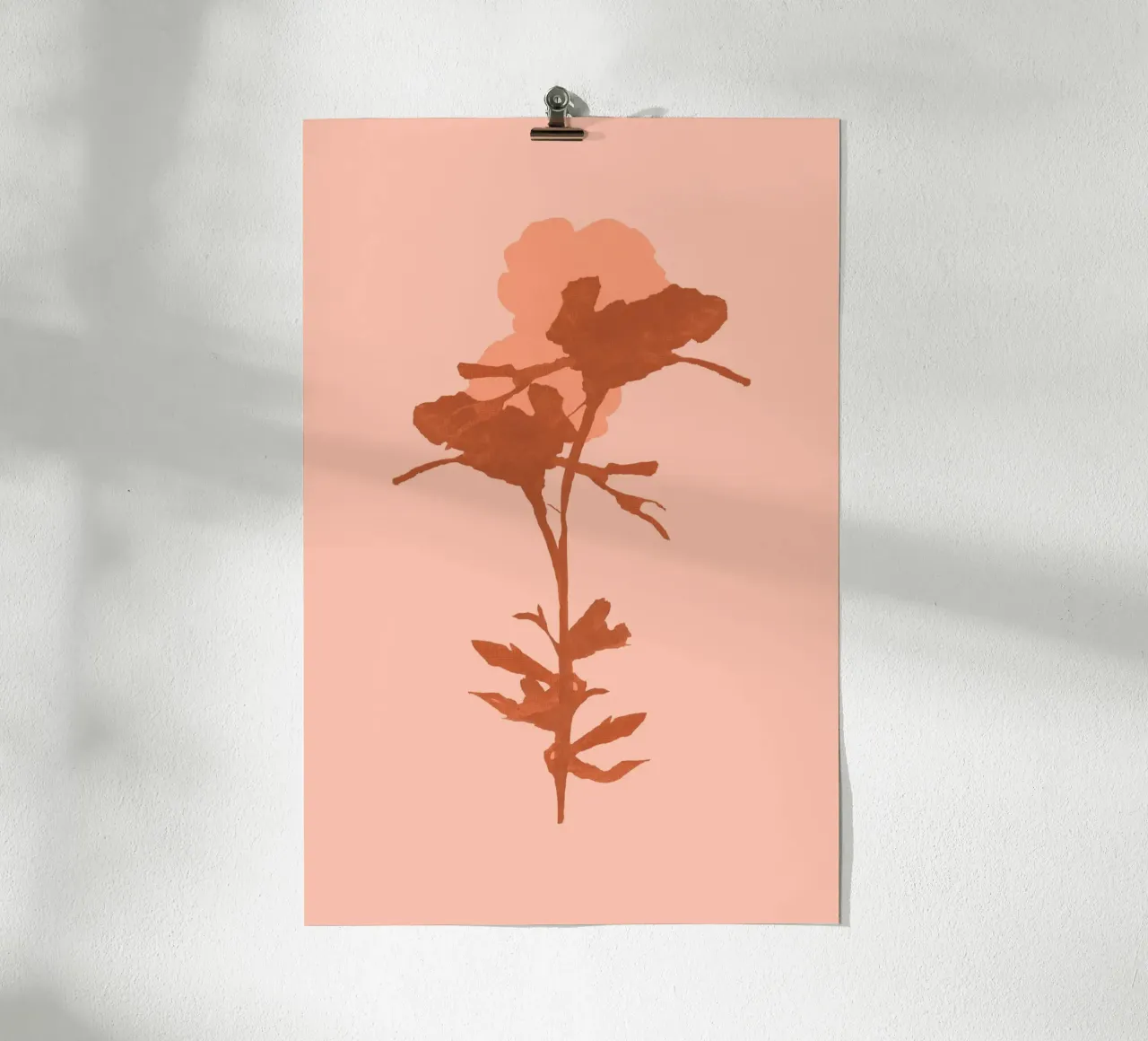 Silhouette floreale poster con telaio in plastica da Cartissi