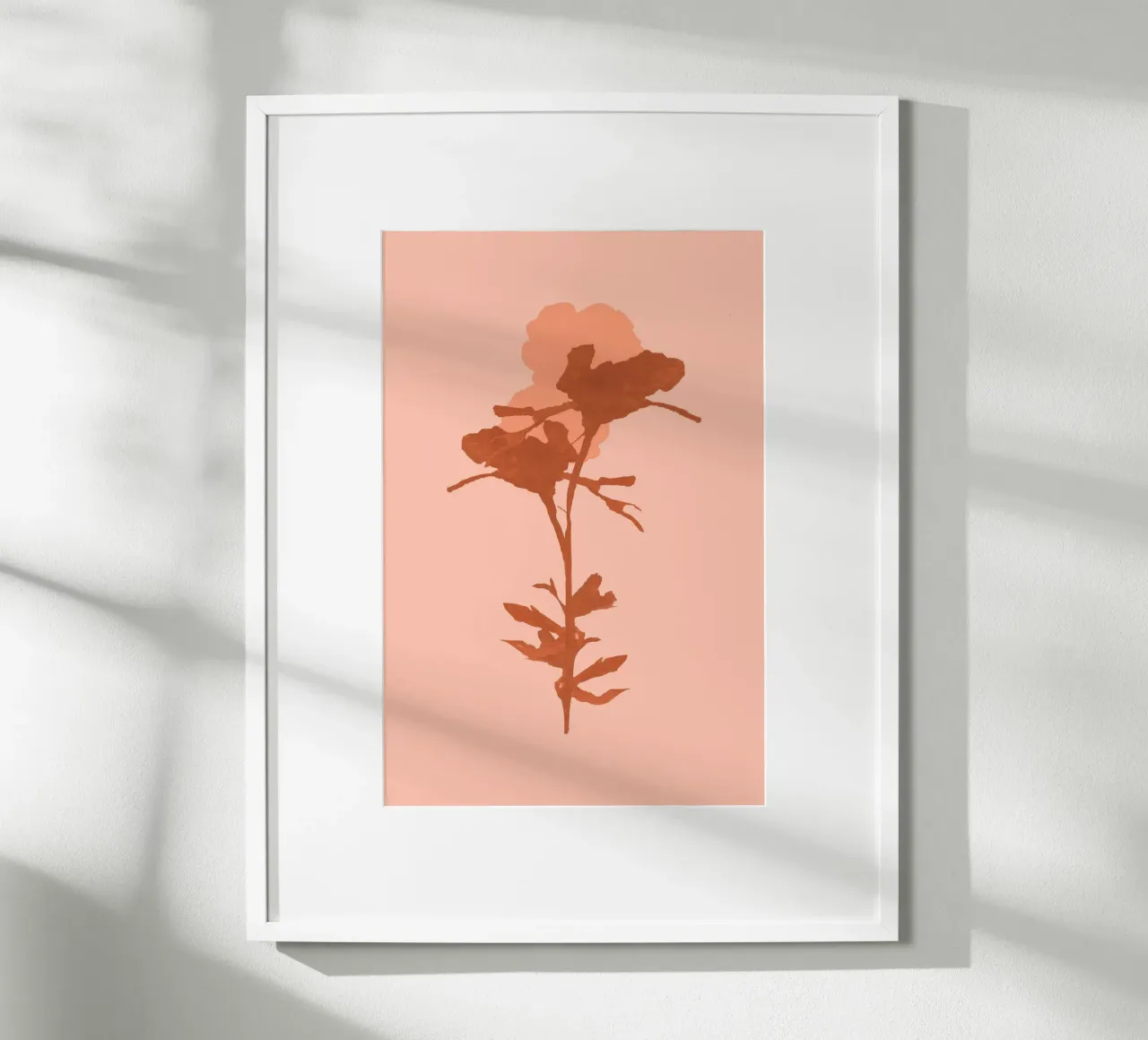 Silhouette floreale poster con telaio in plastica da Cartissi