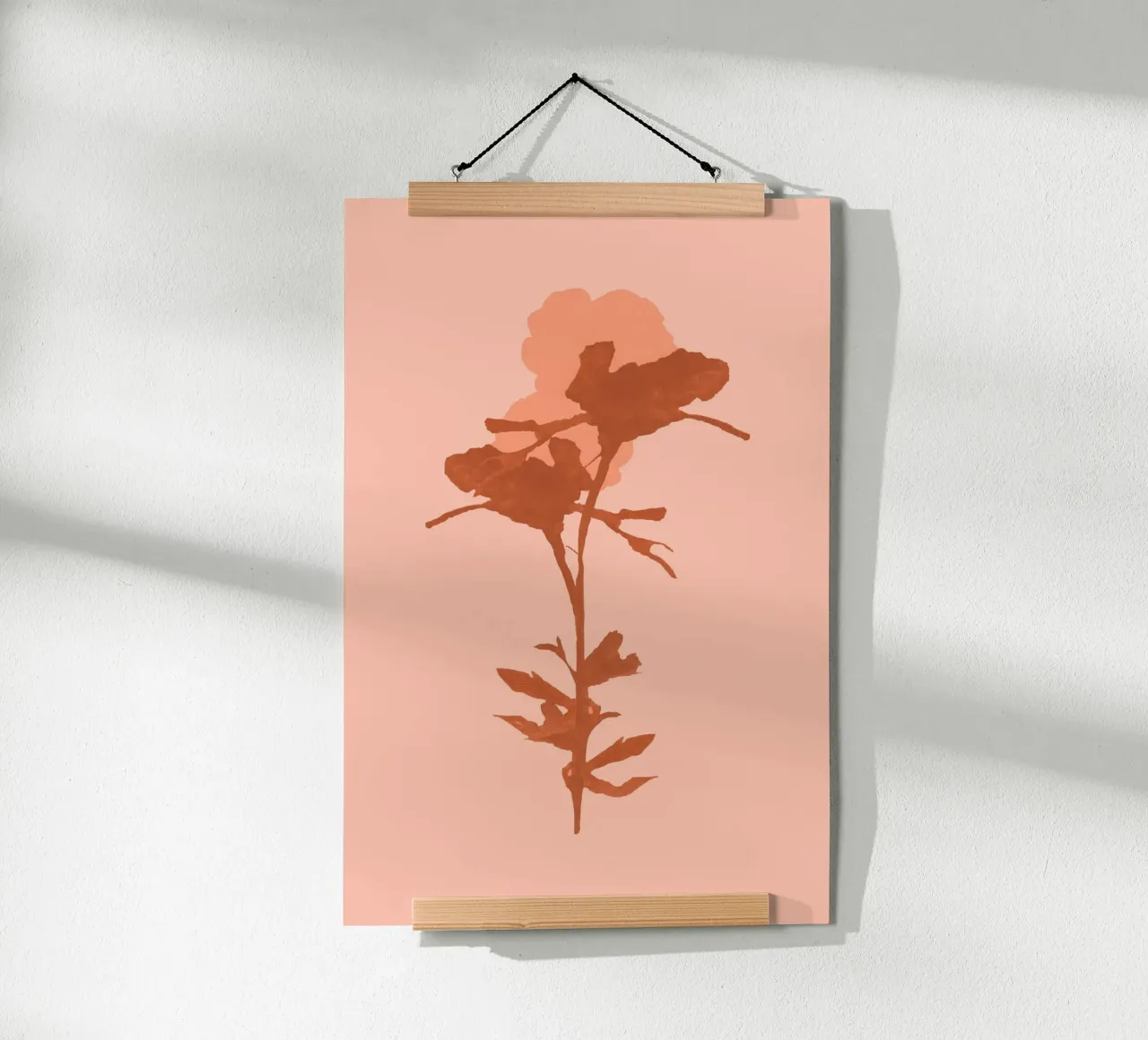 Silhouette floreale poster con telaio in plastica da Cartissi