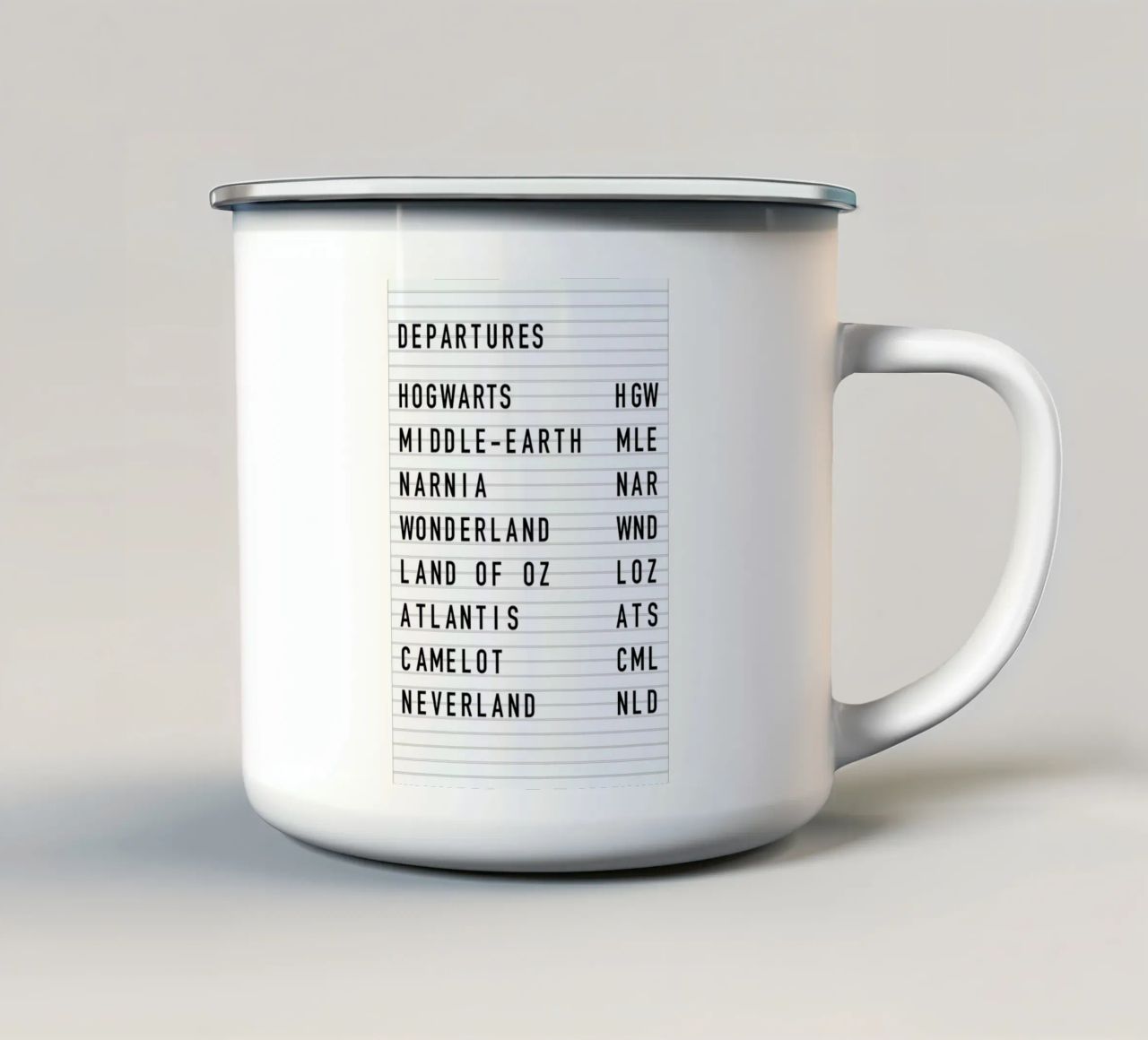 Fantasy Destinations tazza in smalto da daylight design studio