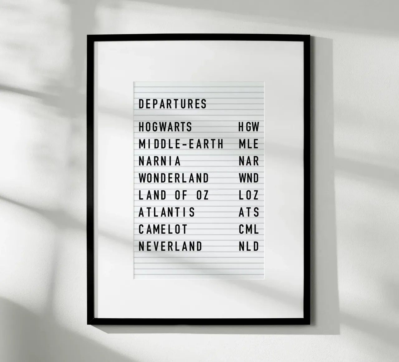Fantasy Destinations poster con telaio in plastica da daylight design studio