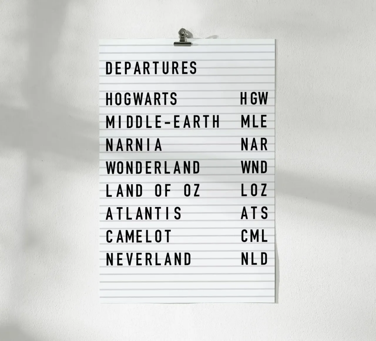 Fantasy Destinations poster con telaio in plastica da daylight design studio
