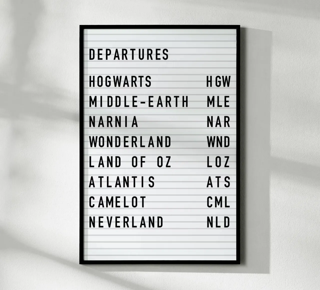 Fantasy Destinations poster con telaio in plastica da daylight design studio