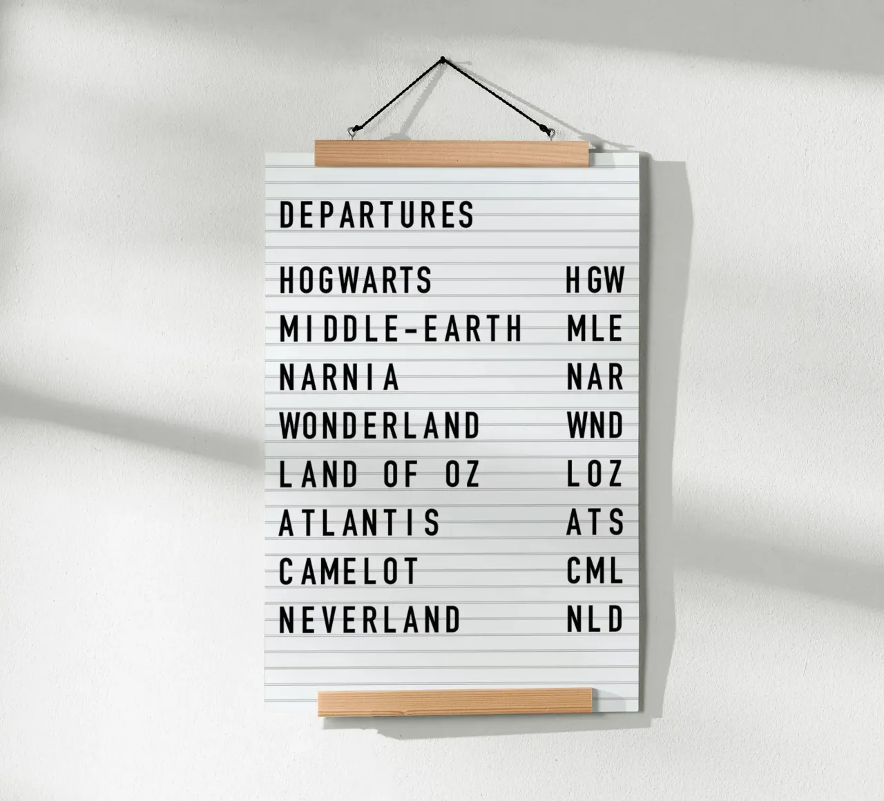 Fantasy Destinations poster con telaio in plastica da daylight design studio