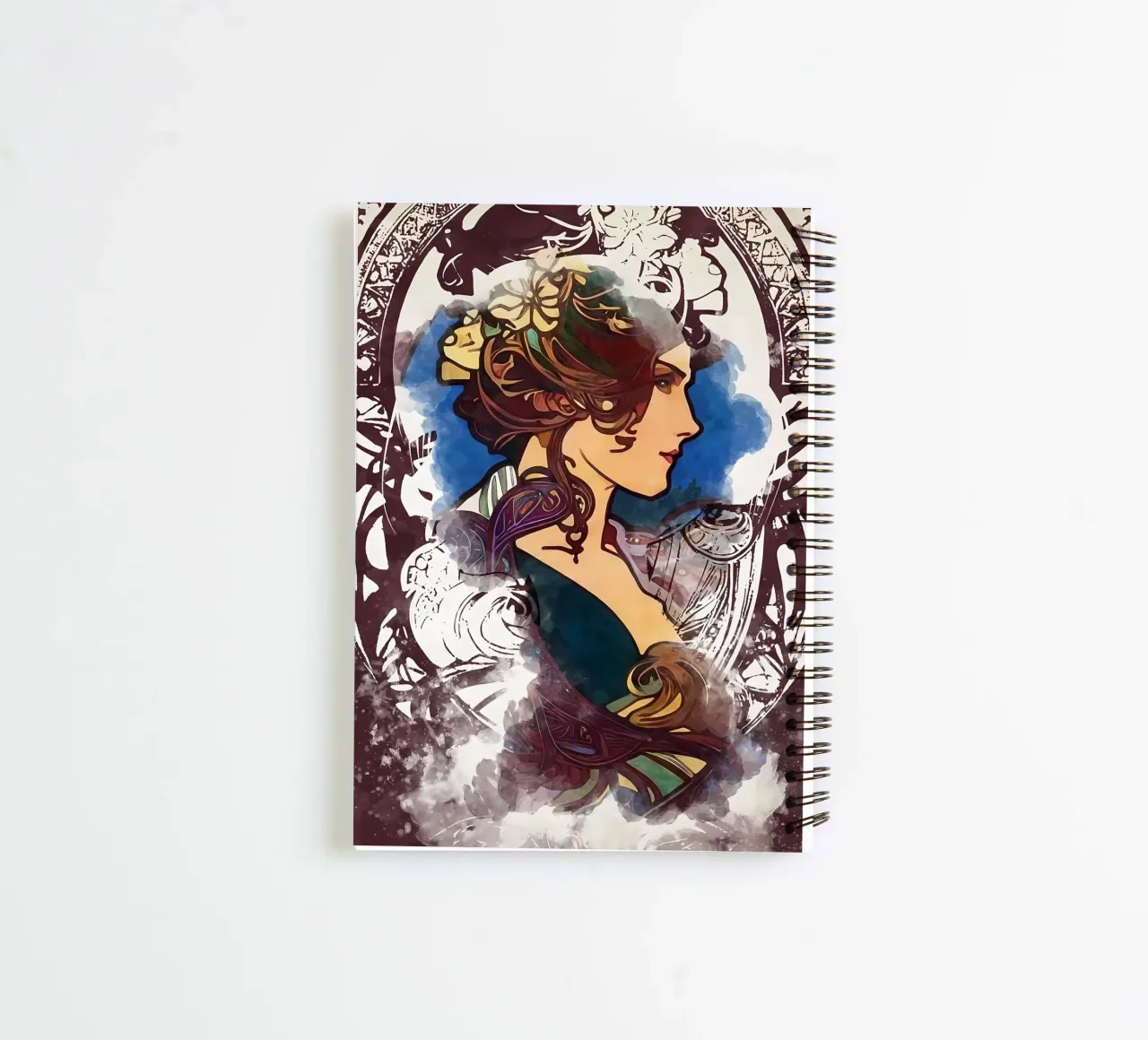 Art Nouveau spiral notebook by diedrich
