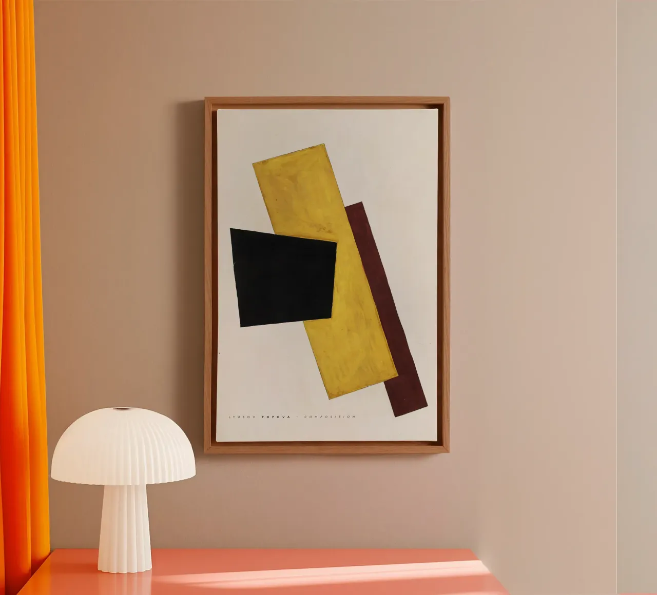 Popova Ljoebov - Compositie canvas met Baklijst van Old Masters