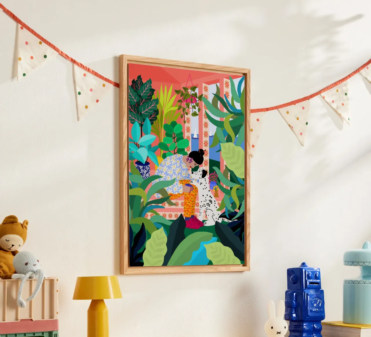 Ragazza con cane plexiglass da Rafaela Mascaro