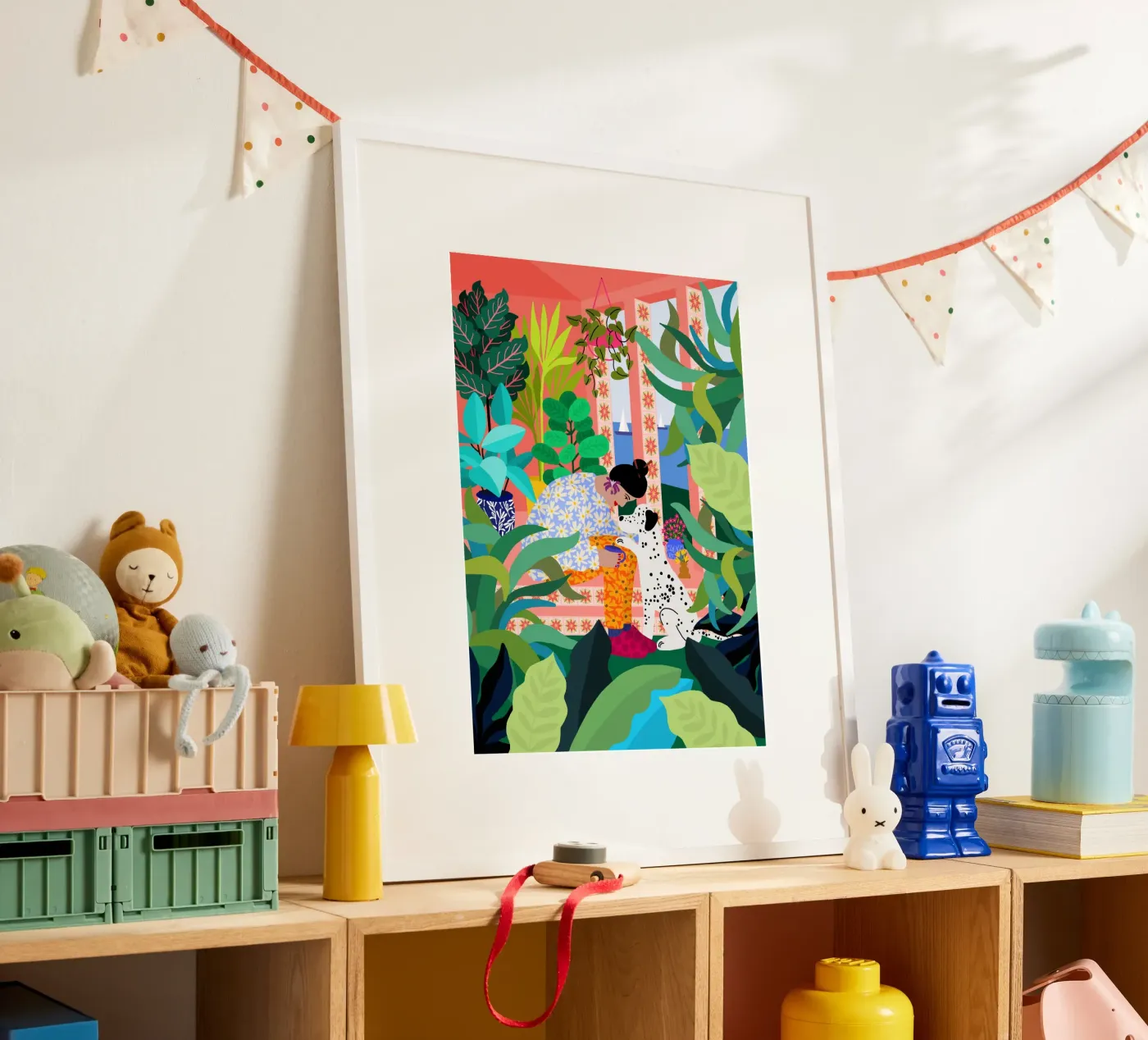 Ragazza con cane poster da Rafaela Mascaro