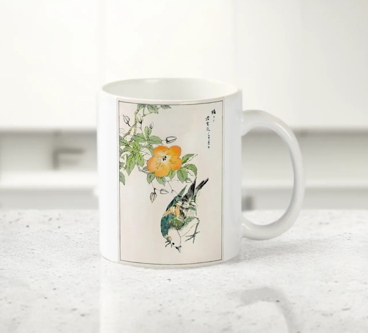 Ukiyo e Autumn Bird tazza in ceramica da diedrich