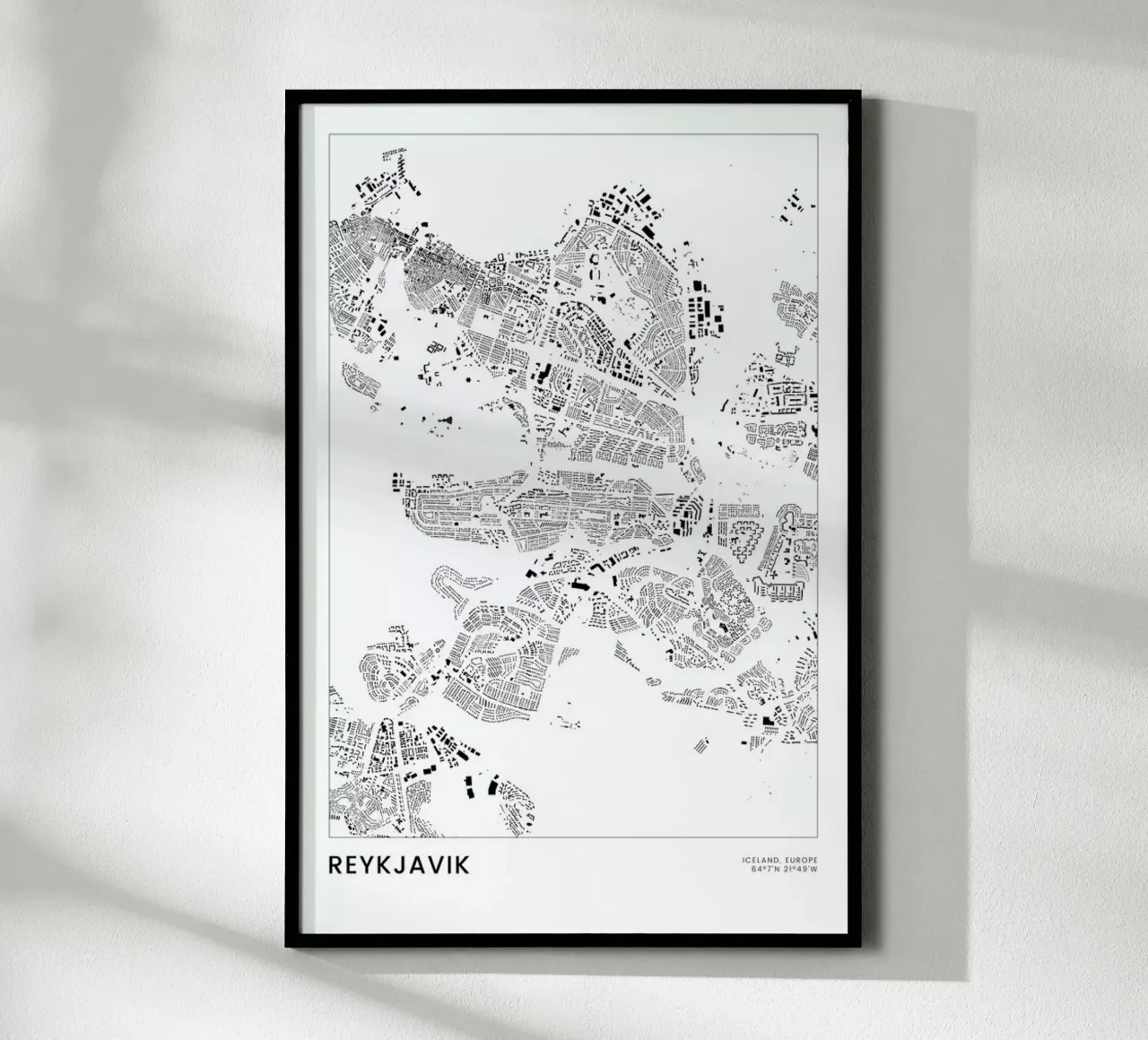 Reykjavik poster da The Cartography Collection